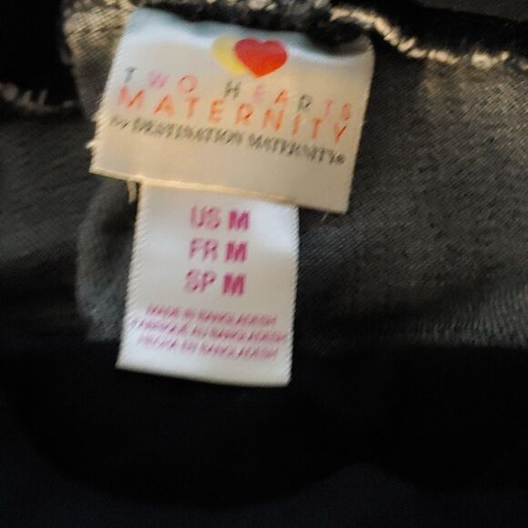Two Hearts Maternity  full panel  capri jeans Sz M - Picture 6 of 6